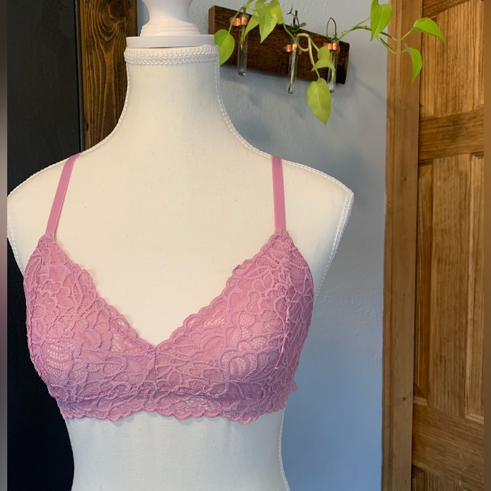 Pink Lace Bralette Xhiliration SM
